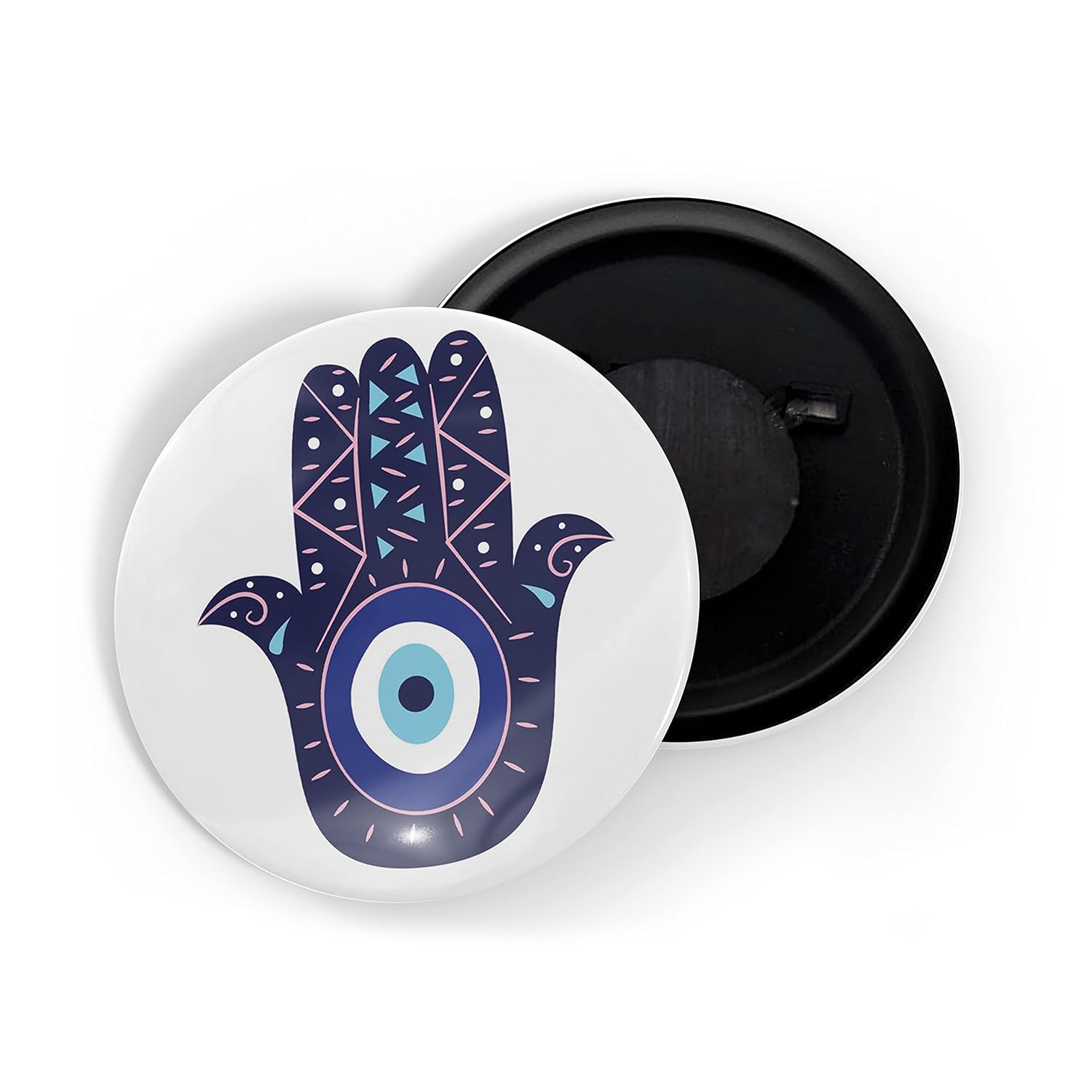dhcrafts Fridge Magnet Blue Evil Eye D2 Glossy Finish Design Pack of 1 (58mm)